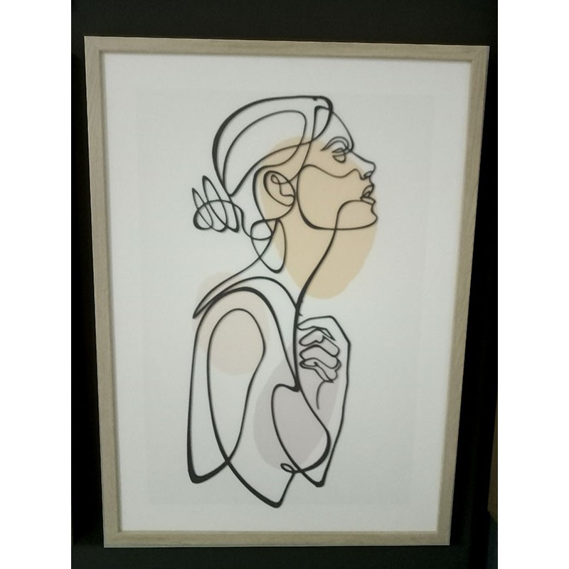 Cuadro Mujer relieve retrato Arte y decoración Cuadros para Salón Comedor 